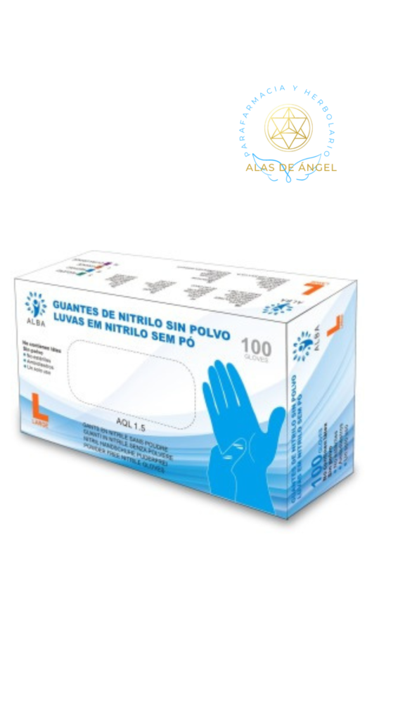 Guantes Nitrilo S/P azul 100U