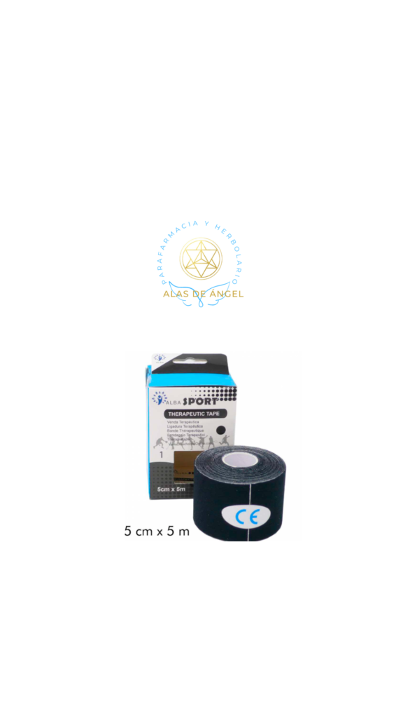 Vendaje neuromuscular ALBA Negro 5 cm x 5 mts