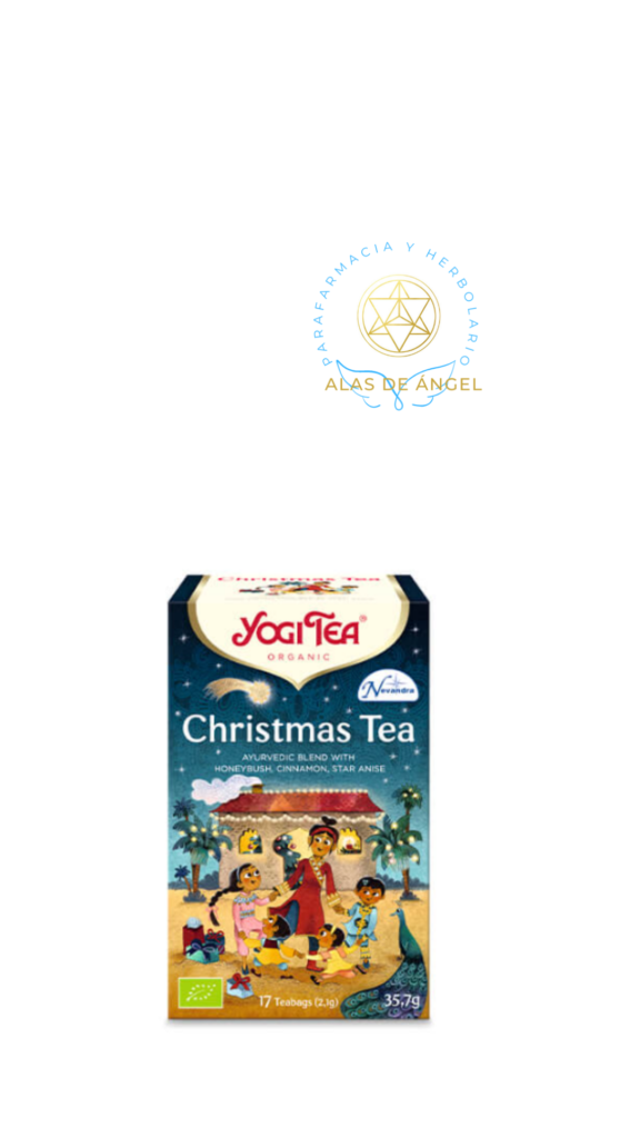Té especial para navidad La navidad es una época para disfrutar en familia, agradecer y compartir, es por esto que Yogi Tea, desde hace años colabora con http://www.nevandra.ch/ con un proyecto súper bonito para poder ofrecer educación a niños y niñas de la India. Ingredientes: Rooibos*, canela*, regaliz*, cilantro*, honeybush*, cáscara de naranja*, clavo*, pimienta negra*, anís*, zumo de limón deshidratado*, anís estrellado*, cardamomo*, achicoria tostada*, lima*, aceite esencial de naranja*, aceite de canela*. *certificado ecológico Preparación Vierte 250 ml de agua recién hervida sobre la bolsita. Déjala durante 5 a 6 minutos - o más para un sabor más intenso.