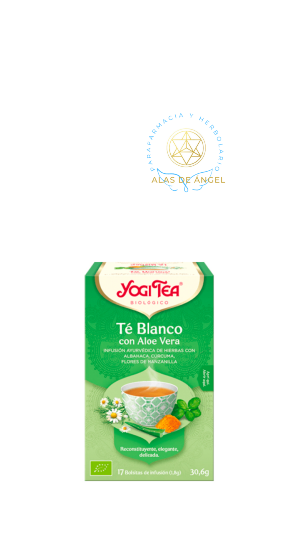 Yogi Tea TE BLANCO CON ALOE VERA bio (17 filtros) Para degustar una rica infusión cuidando el cuerpo, la mente y el espíritu.