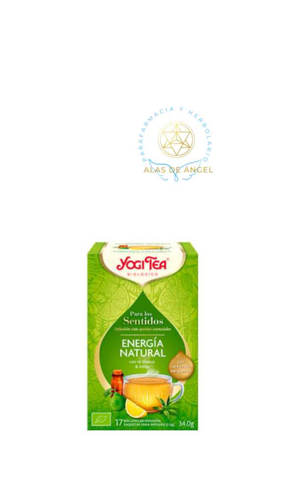 Energía Natural ¡Así se siente el entusiasmo! YOGI TEA® Energía Natural con fresco aceite de bergamota y aceite esencial de limón y junto a los tés blanco y verde de alta calidad es el acompañante ideal para un día lleno de energía. "Toma una respiración profunda y despierta tu vitalidad."