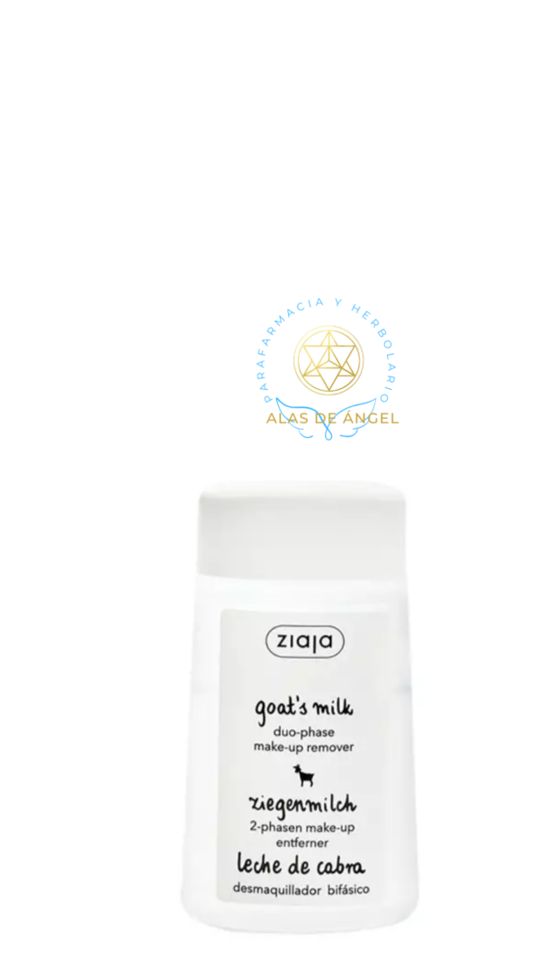 ZIAJA LECHE DE CABRA Desmaquillador de ojos bifásico 120ML Desmaquillador de ojos bifásico. Retira incluso productos resistentes al agua.