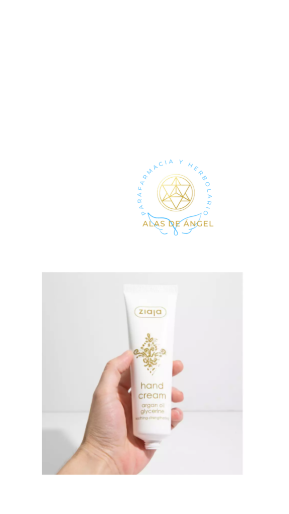 Crema de manos calmante de argán indicada para pieles secas e irritadas.