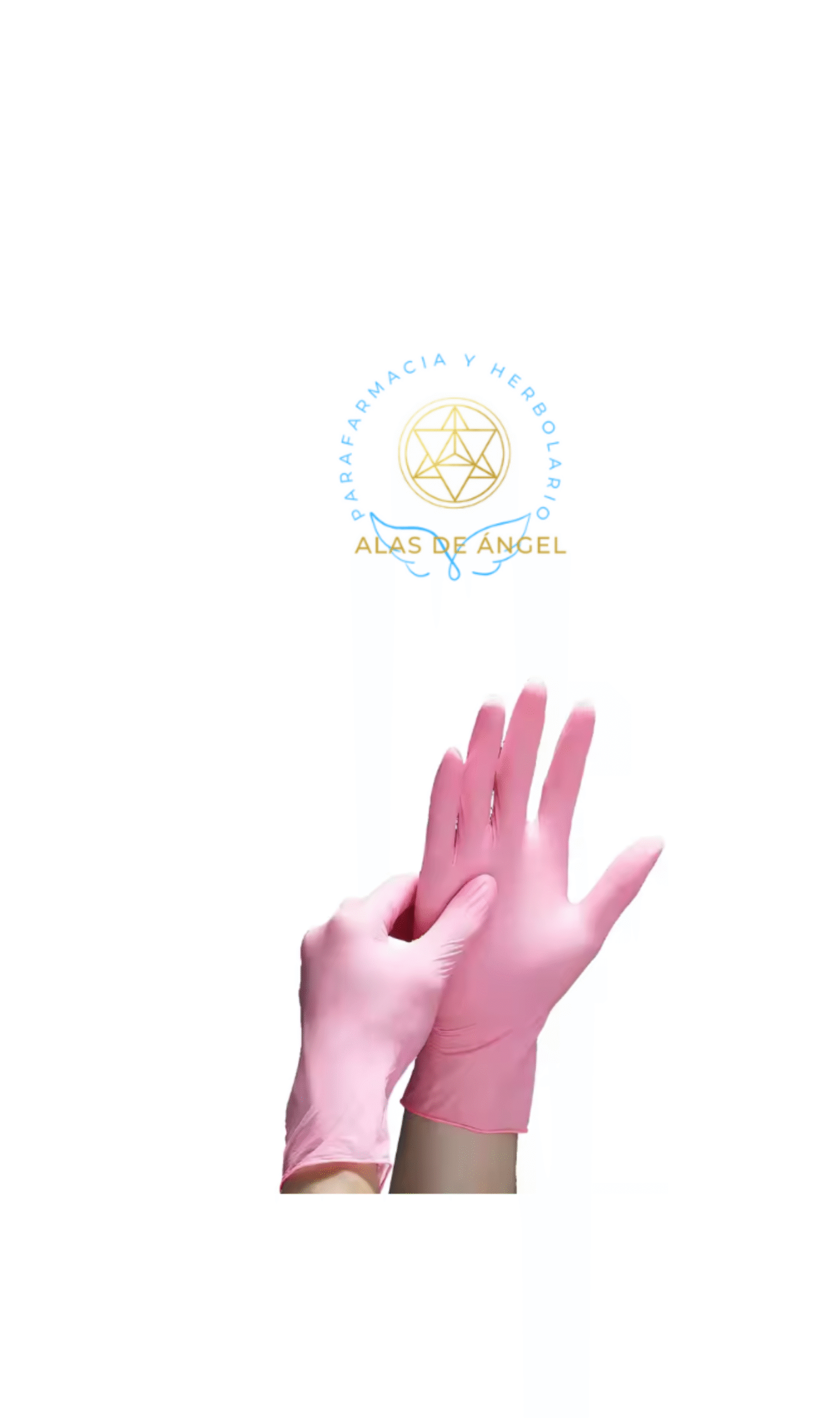 100 Guantes de nitrilo rosa sin polvo t. m