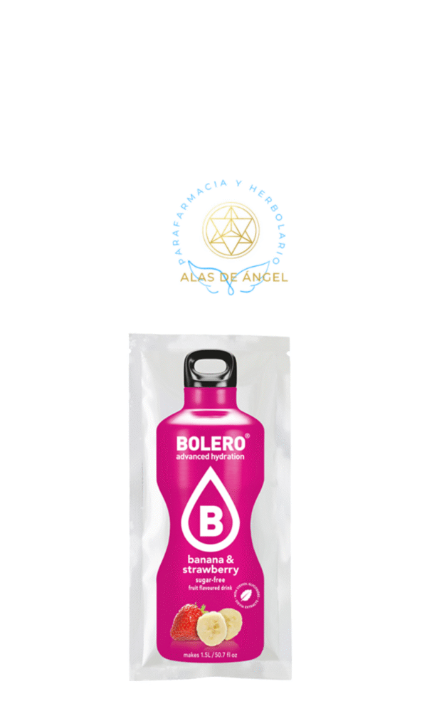 BOLERO - BEBIDA BANANA & STRAWBERRY (PLATANO-FRESA) POLVO SOBRE 9 Gr.