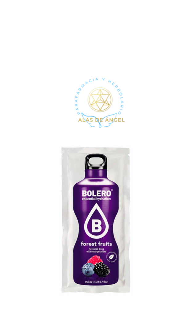 BOLERO - BEBIDA FOREST FRUIT (FRUTAS BOSQUE) POLVO SOBRE 9 Gr.