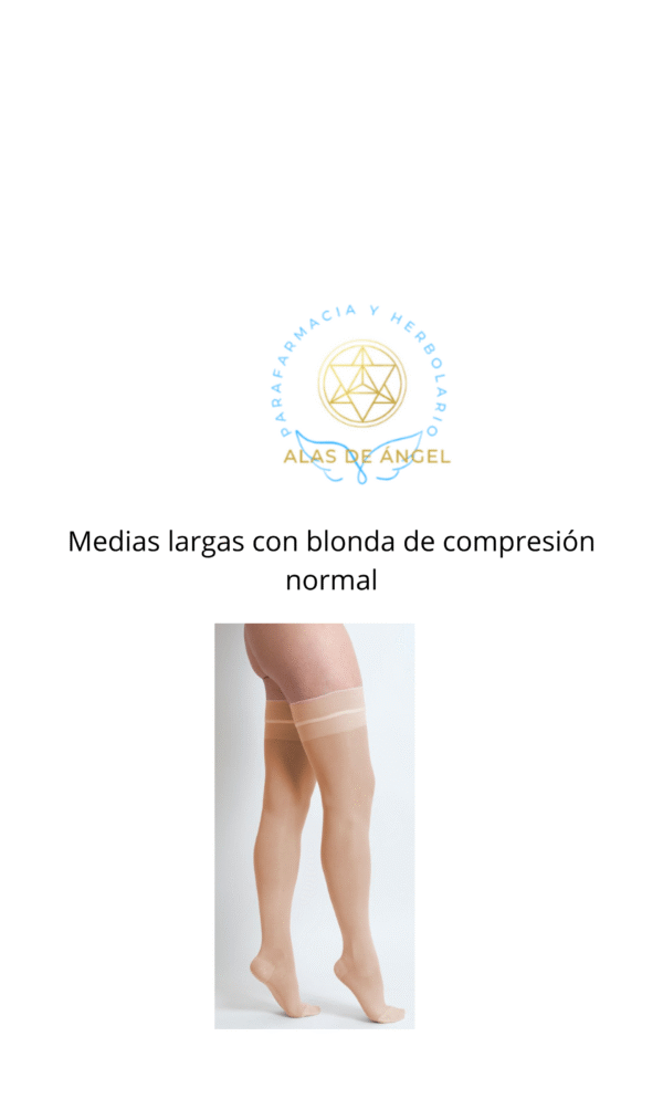 MEDILAST Medias largas con blonda de compresión normal BEIGE T. M